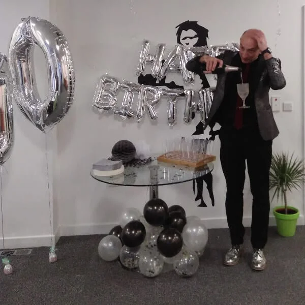 Paul performing magic for SEO Works 10 birthday (March 2019)